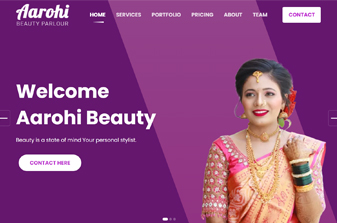 Beauty Parlour Website design
